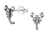 Scorpion 925 Sterling Silver Stud Earrings, Very Tiny Piercing Jewelry
