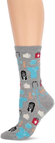 Hot Sox womens Novelty Occupation Crew Casual Sock, Medical (Gents Heather), 9 11 US