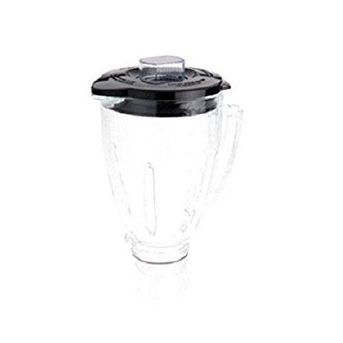 Boroclass Glass Jar, Round Oster 6-Cup capacity, Clear & Black, BLSTAJ-CB0-000