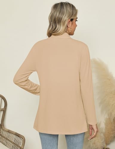 Image of Micoson Long Sleeve Lightweight Thin 2025 Summer Cardigan for Women Casual Loose Fit Kimono Cover Up with Pockets
