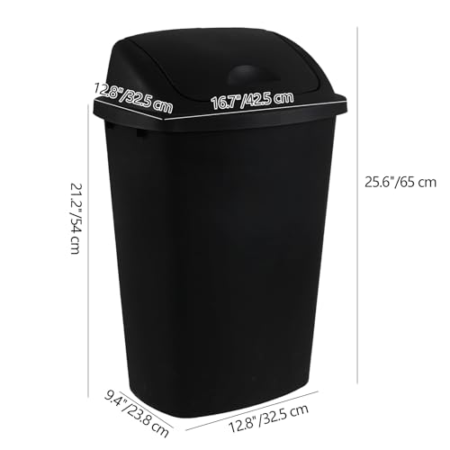 Caneca de basura para cocina 13 galones, 4 unidades, negro miniatura 2