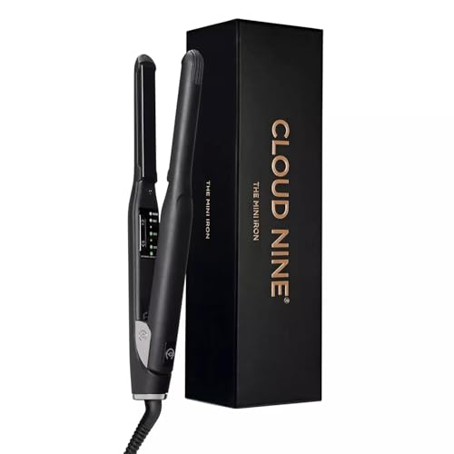 CLOUD NINE The Original Mini Iron Hair Straightener | Ceramic Floating Plates Variable Temperature Control 100°C to 200°C | Swivel Pivot Cord Quick Heat Smooth Sleek Results | Spring Flex Technology