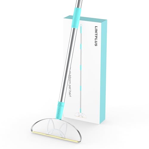 Heavy Duty Carpet Rake – 50' Ultra-Long Pet Hair Remover Tool by LINTPLUS, Deep Cleans Carpets,...