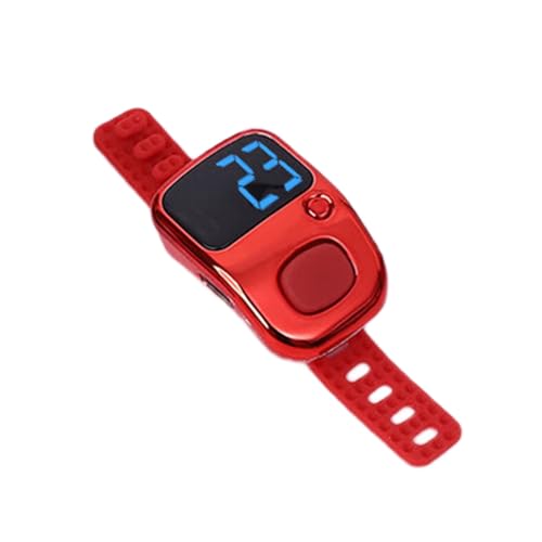Contador digital recargable con temporizador de pantalla LED, correa de silicona para contar fácilmente clics portátiles con pantalla LED y temporizador