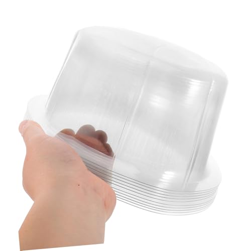 10pcs PVC Plastic Hat Shaper Inserts for Round and Flat Top Hats Maintain Shape and Display Versatile Support for Fedoras Straw and Jazz Transparent3