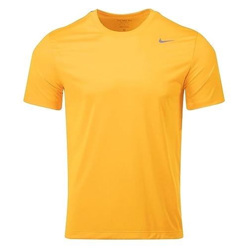 Image of Nike Mens Team Legend Short Sleeve Crew T-Shirt (as1, Alpha, xx l, Regular, Regular, Yellow Strike)