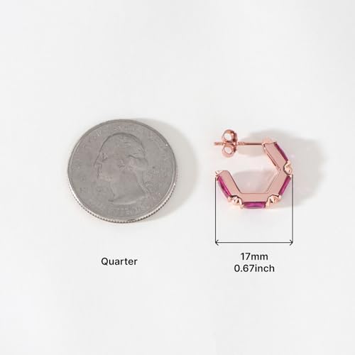 OA Ora Ana Claire Huggie Hoops – Oprah’s Favorite Things 2024 - 18k Gold Vermeil or Rose Gold Vermeil, 925 Sterling Silver, Hypoallergenic Cubic Zirconia Baguette Cut Accents, Elegant Lightweight Hoop Earrings for Women3