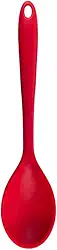 Colher de Silicone Vermelho Inteiriço 27 cm Resistente, Flexível e Antiaderente (1)
