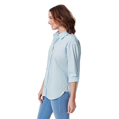 Image of Gloria Vanderbilt Women's Amanda Oversized Button Down Shirt with Roll-tab Sleeves