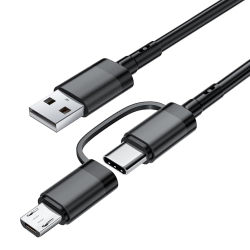 Schnellladegerät für alle Fire Tablet,2 in 1 Micro USB Kabel,USB C Ladekabel für Amazon Kindle Paperwhite Generationen,neues und altes Fire HD 10 8 7 Plus,Max 11,Kids Pro,Edition Voyage,Typ C (2M)