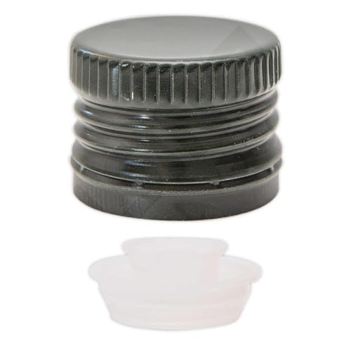 Confezione: 24 pezzi La zappa Tappi a Vite con versatore Salva Goccia per Bottiglie in Vetro 31.5 mm 24 Pezzi