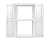 Polaris Homeside Raised Panel Vinyl Shutters (1 Pair) 14-1/2in. x 67in. - 930 White