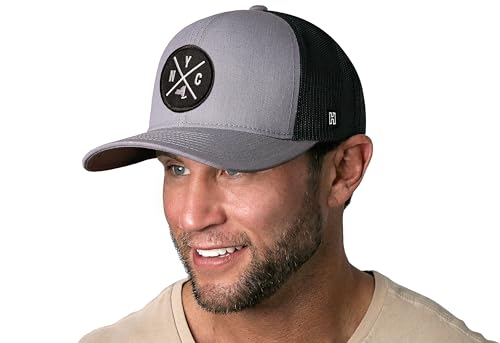 Image of HAKA State City Trucker Hat for Men & Women, Adjustable Baseball Hat, Mesh Snapback, Sturdy Outdoor Black Golf Hat