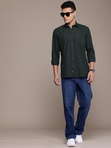 Image of Men's Cotton Linen Solid Shirt | Slim Fit Full Sleeve Casual Shirt | Lightweight | Breaethable | Stylish