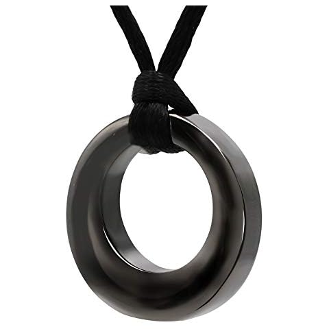 Circle of Life Cremation Jewelry for Ashes Stainless Steel Pendant Urn Necklace Keepsake Memorial Jewellery (Gun) Cover