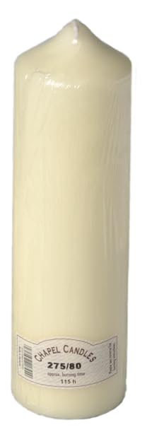 Richard Wenzel® 8cm Ivory Church Candle, Premium Pillar Candle for Weddings, Religious Ceremonies, Events & Home Decoration (30cm)