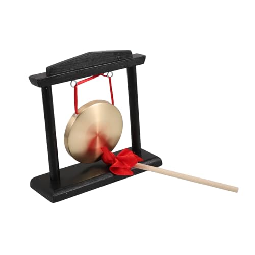 WEKADRIN 銅製ゴング 木製スタンド付き マレット付属 卓上 音癒し クラスルーム お祝い行事 式典用 パーカッション楽器 室内 屋外 使用可能