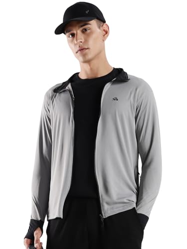 Image of ADRO Sunscreen Jacket for Men UV Sun Advanced Protection Running Jackets For Men Biker Jackets with Zipper Sports jacket for men