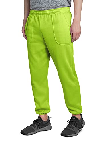 Men's Athletic Elastic Bottom Fleece Sweatpants with Pockets