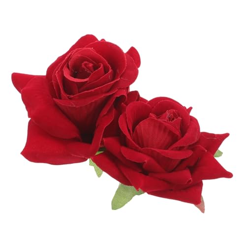 Accessoires de mariage imitation fleur rose en flanelle pour coffret cadeau