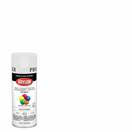 Image of Krylon K05584007 COLORmaxx Primer Spray Paint for Indoor /Outdoor Use, White, 12 Ounce (Pack of 2)