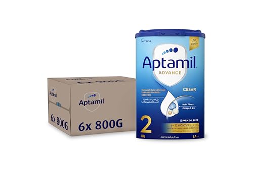 Aptamil Advance Cesar 2 Follow-On Formula Milk From 6-12 Months, For C-Section Born Babies, Easy To Use Pack, 800g - Pack of 6