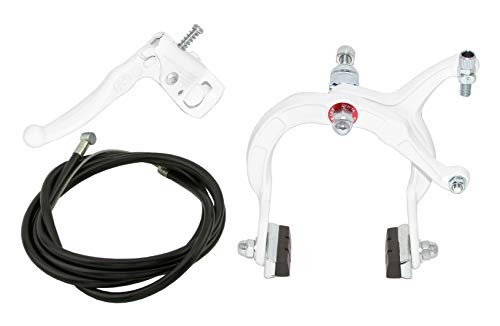 Alta Bicycle Alloy Classic MX Style Brake Set, Multiple Colors. (White, Rear)