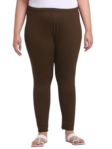 Image of Soft Cotton Ankle Lenght Solid Regular and Plus 35 Colours Leggings for Womens and Girls (Sizes :- M to 6XL)