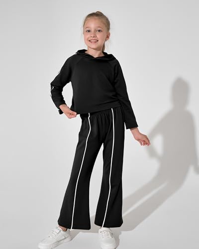 Girls Clothes Kids Winter Hoodies Outfits Ruched Sweatshirts Flared Sweatpants Fall Sweatsuit Set Little Girl Clothing2