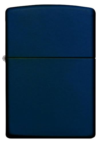 Image of Zippo Classic Navy Matte Windproof Lighter - Smooth Blue Finish, Refillable, (BIS Certified)