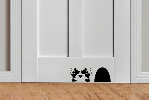 Vinilo Decorativo Pareja de Ratones Besándose 2 piezas miniatura 4