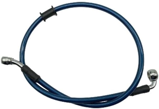 Brake Oil Hose Line 10Mm 28-90 Degree For Motorcycle For Dirt For Bike Braided Line Steel Brake Hose Cable Hydraulic Banjo Pipe 300-2200Mm Universal Racing Blue