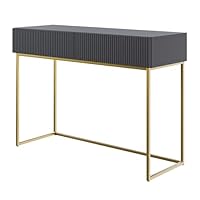 Toeletta Da Trucco Sospesa Veldio - Con 2 Cassetti, Bianco, 110 X 79 Cm, Per Camera Da Letto O Bagno - Foto 13