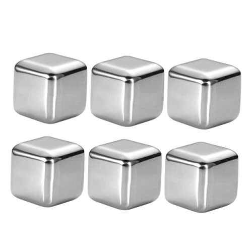 Amosfun 6piezas Tarta De Hielo Reutilizable Resistente Al Desgaste para Whisky Piedras para Vino Hogar Suministro De Vino