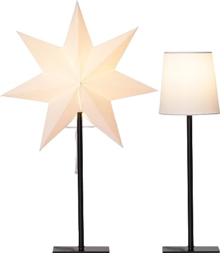 EGLO Tischlampe mit Wechselschirm, 3D Papierstern Weihnachten oder...