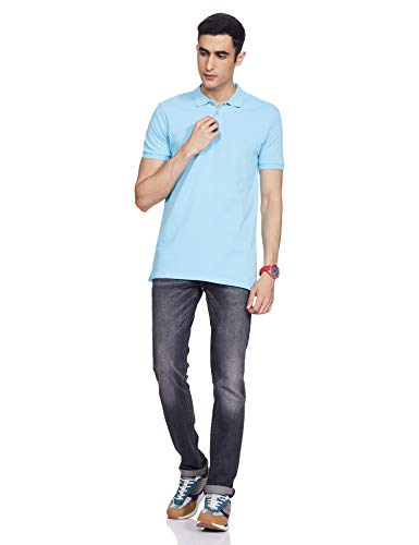 Image of United Colors of Benetton Men's Slim T-Shirt (3081J7107I905 Sky Blue L)