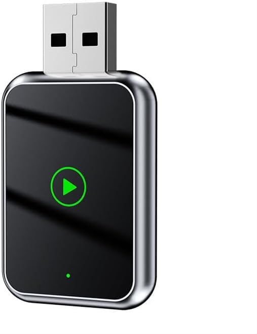 YCJHBGFS Adaptador CarPlay Inalámbrico y Android Auto Adaptador Inalámbrico para Coche Plug & Play para Peugeot Rifter- 2024,Silver