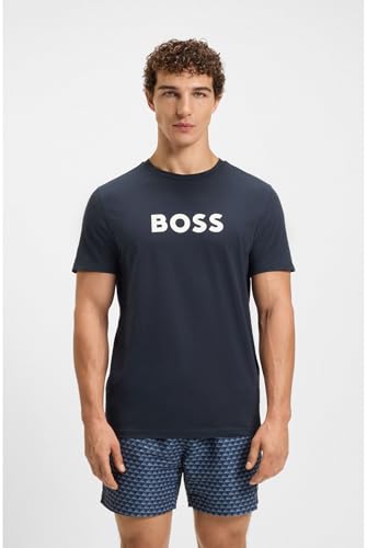 BOSS Herren T-Shirt Rn Beach_T_Shirt, Navy413, L EU – Ansicht 2