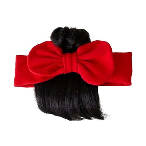 Lovely Baby Bowknot Bangs Wigs Hairbands Girls Hair Accessories Fashionable Hairpiece Headwear for Newborns Baby Bangs Wig Headband Baby Bangs Wig Headband