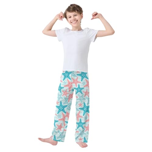 ZZKKO Sea Pattern Starfish Boys Pants for Kids Jogger Pants with Pockets S-XL2