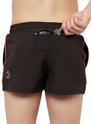 Image of TRUEREVO Men's 2 inch Dry Fit Sports Running Reflective Shorts with 2 Side Pockets and Zipper Back Pocket | Marathon Shorts for Men | Activewear for Running, Sports, Training & Fitness