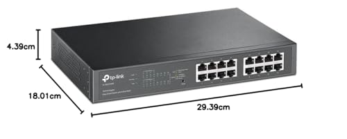 Image of TP-Link 16 Port Gigabit PoE Switch 8 PoE Port+ @150W Easy Smart Plug & Play Sturdy Metal w /Shielded Ports Support QoS, Vlan, IGMP and Link Aggregation (TL-SG1016PE)
