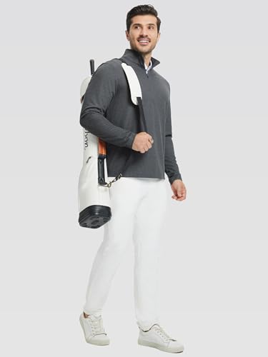 M MAELREG Quarter Zip Pullover Men Mock Neck Long Sleeve Performance Golf Athletic Pullover Half Zip Mens Sweatshirt4