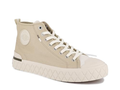 Image of Palladium Unisex Palla Ace Mid Organic Canvas Lace Up Sneaker
