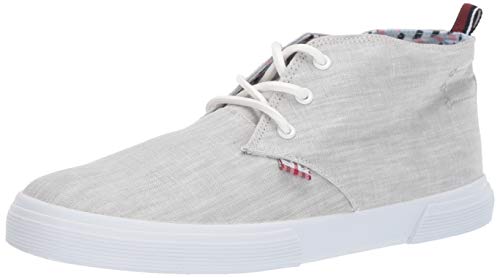 Ben Sherman Men's Bradford Chukka Sneaker, Grey Linen, 10.5 M US