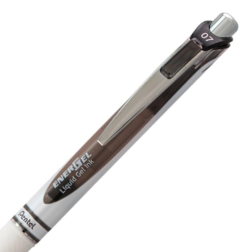 Bolígrafo Pentel EnerGel Pearl retractil 12 unidades negro miniatura 4