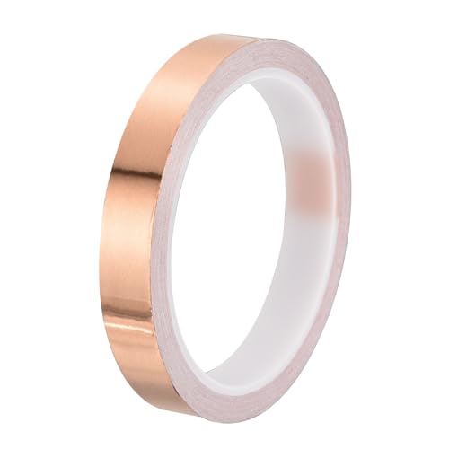 PATIKIL Copper Tape 0.59 Inch x 11 Yards 0.05 Thick Copper Foil Tape Single Sided Conductive Adhesive EMI Shielding for Electronics, Circuits, Grounding