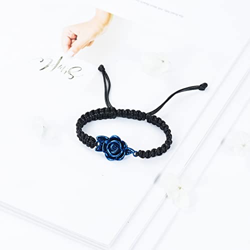 Imrsanl Rose Flower Urn Bracelet for Ashes Cremation Bracelet Ashes Holder Bangle Rope Ashes Bracelet for Women Girls4