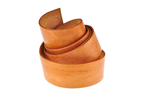 Esnado Leather Strap / Band / Cord, Flat 1 metre. Width/colour: selectable., Leather, natural brown, Breite: 20 mm