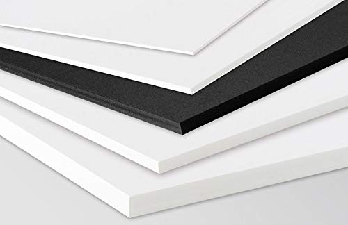 Forex lastra pvc semiespanso bianco 5mm - confezione da 4 pezzi cm.50x70